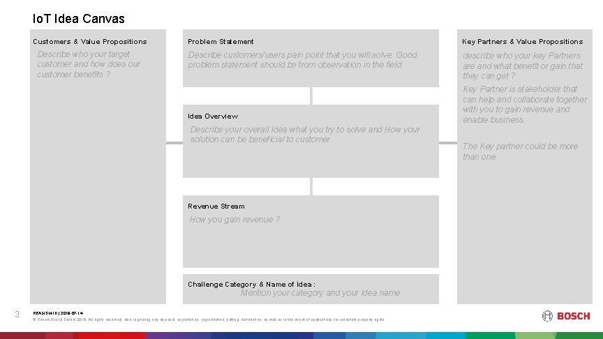 Io. T Idea Canvas Customers & Value Propositions Describe who your target customer and