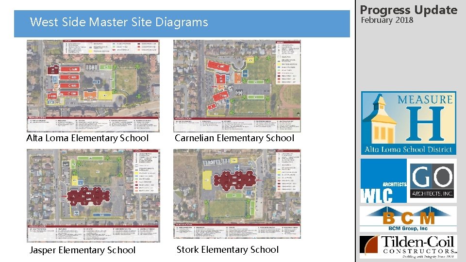 West Side Master Site Diagrams Alta Loma Elementary School Jasper Elementary School Carnelian Elementary