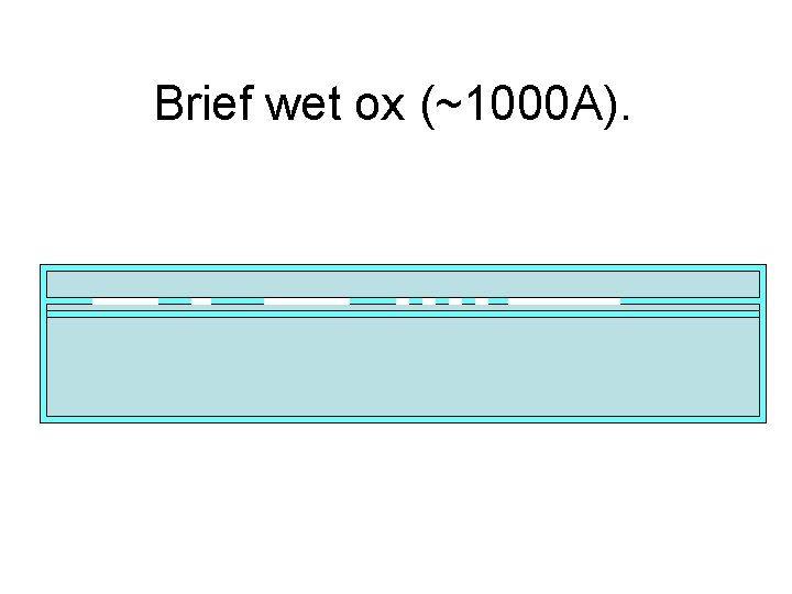 Brief wet ox (~1000 A). 