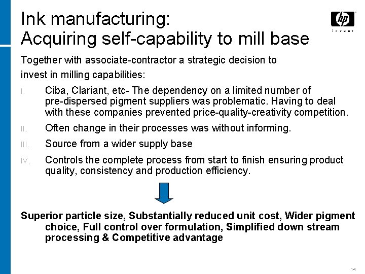 Ink manufacturing: Acquiring self-capability to mill base Together with associate-contractor a strategic decision to