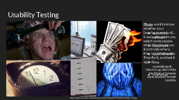 Usability Testing “If you want to know Costs: whether your [service or product]. .