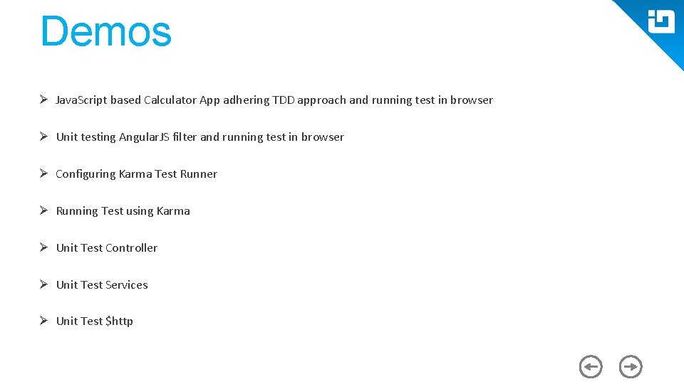 Demos Ø Java. Script based Calculator App adhering TDD approach and running test in