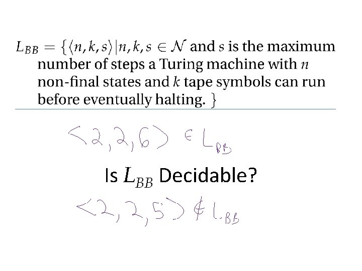Is LBB Decidable? 