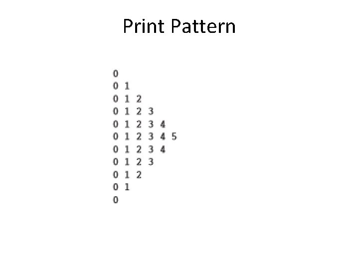 Print Pattern 