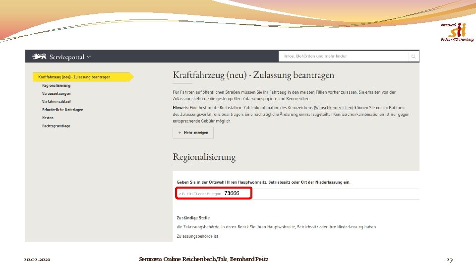 73666 20. 02. 2021 Senioren Online Reichenbach/Fils, Bernhard Peitz 23 