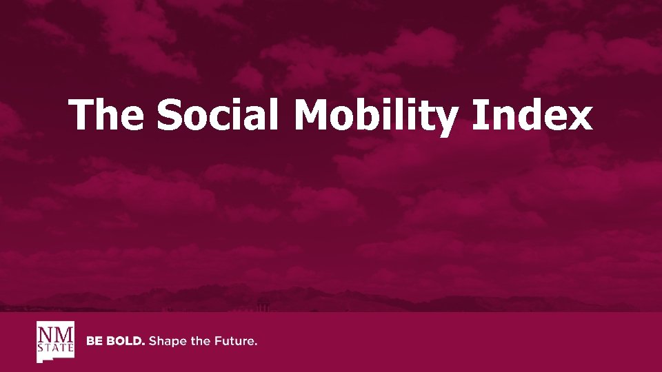 The Social Mobility Index 