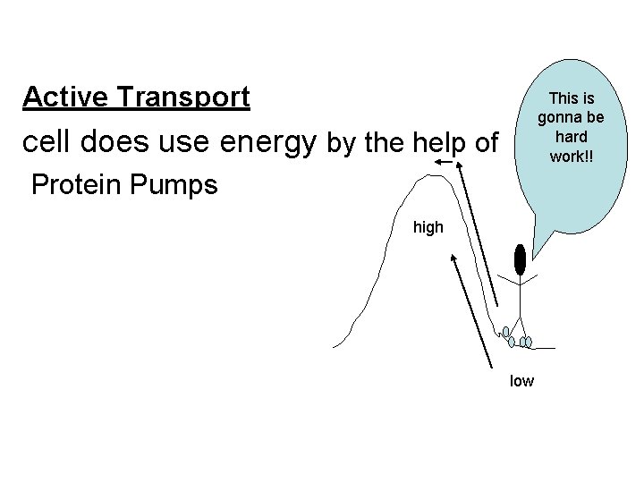Active Transport This is gonna be hard work!! cell does use energy by the