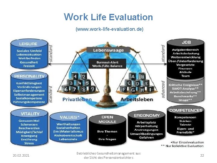 Work Life Evaluation (www. work-life-evaluation. de) 20. 02. 2021 Betriebliches Gesundheitsmanagement aus der Sicht