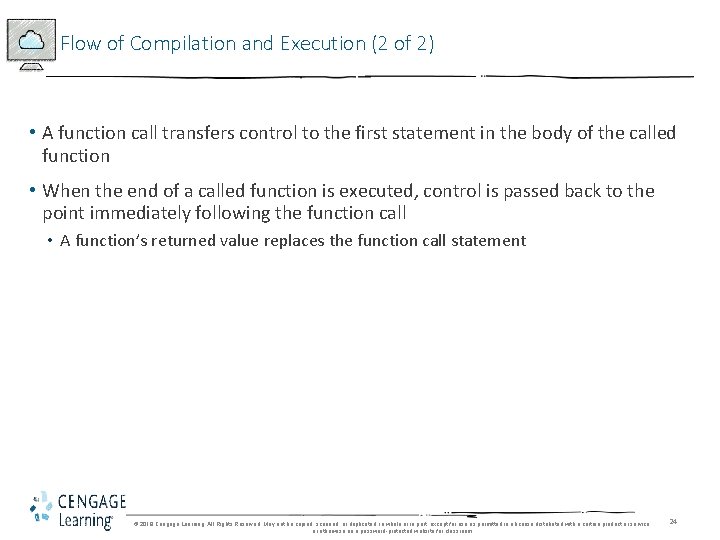 Flow of Compilation and Execution (2 of 2) • A function call transfers control
