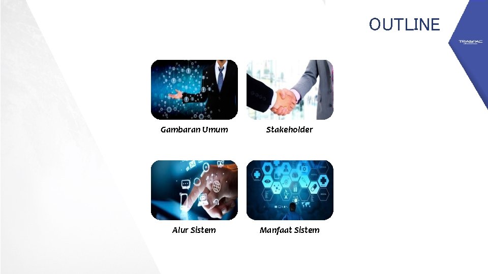 OUTLINE Gambaran Umum Stakeholder Alur Sistem Manfaat Sistem 