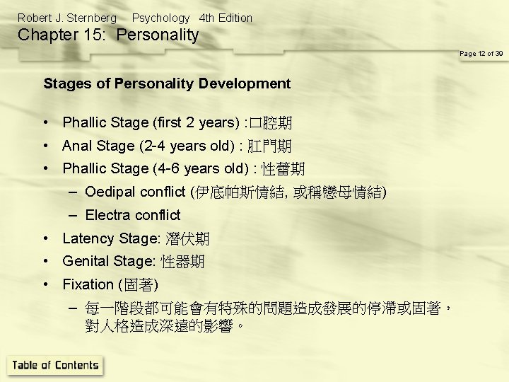 Robert J. Sternberg Psychology 4 th Edition Chapter 15: Personality Page 12 of 39