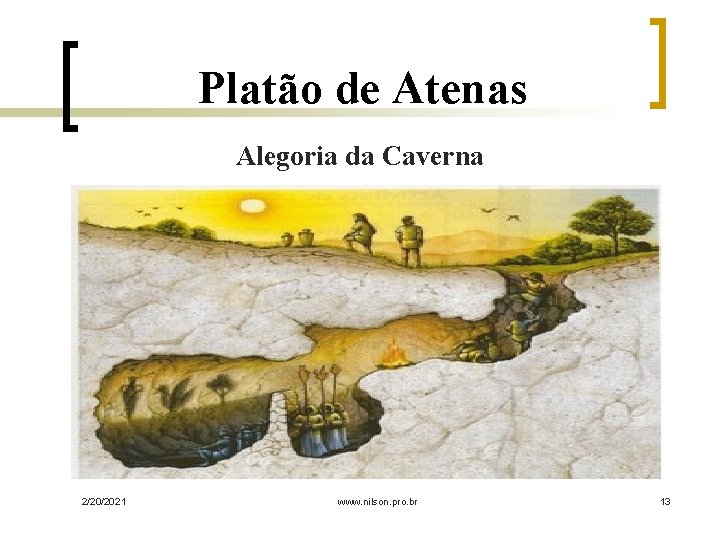 Platão de Atenas Alegoria da Caverna 2/20/2021 www. nilson. pro. br 13 