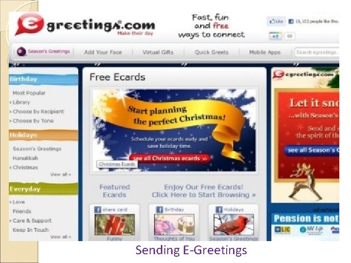 Sending E-Greetings 