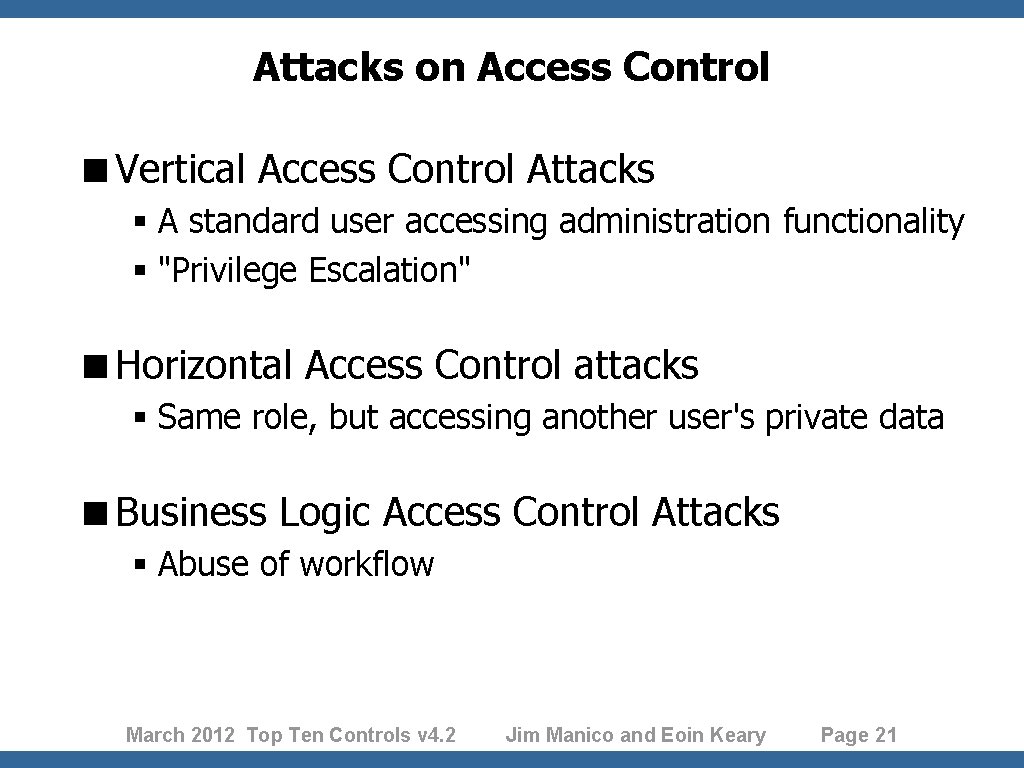 Attacks on Access Control <Vertical Access Control Attacks § A standard user accessing administration