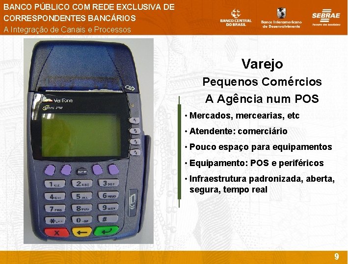 BANCO PÚBLICO COM REDE EXCLUSIVA DE CORRESPONDENTES BANCÁRIOS A Integração de Canais e Processos