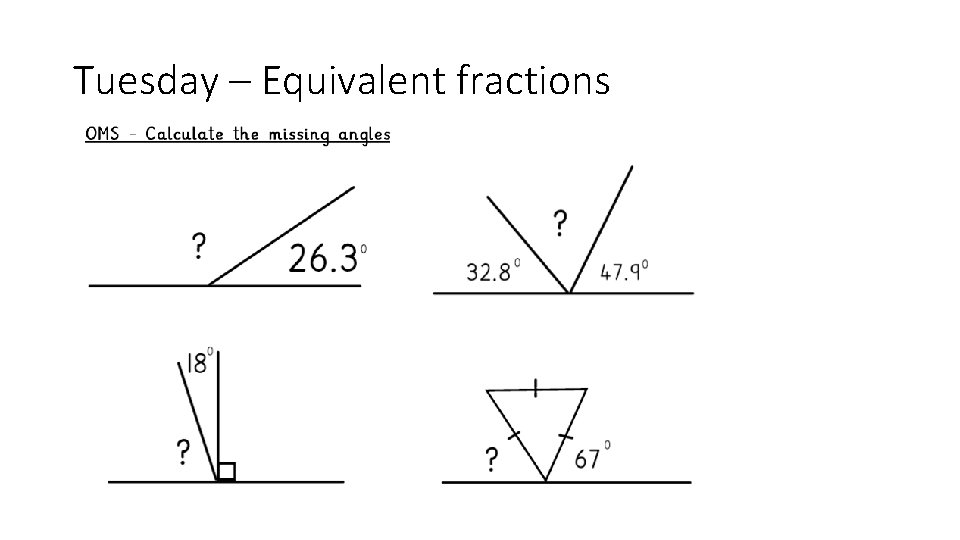 Tuesday – Equivalent fractions 