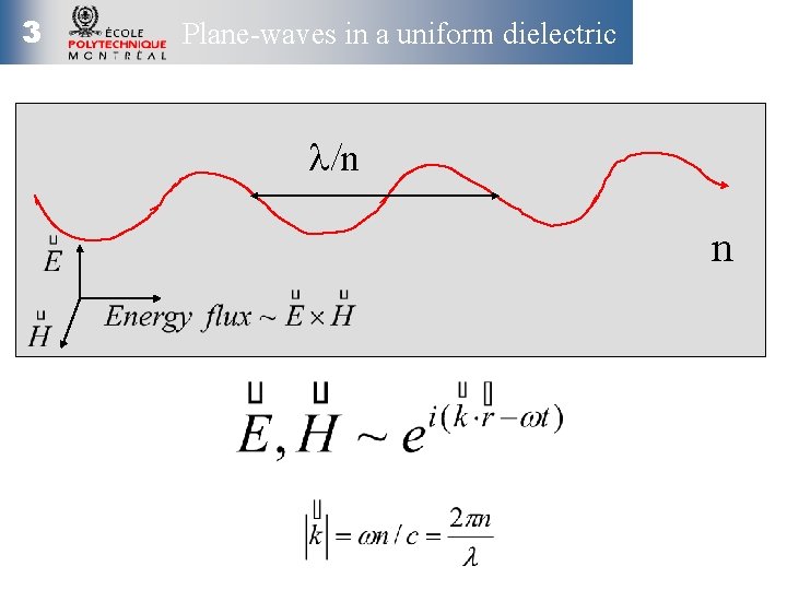 3 Plane-waves in a uniform dielectric l/n n 