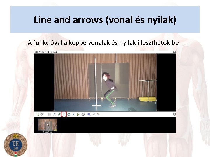 Line and arrows (vonal és nyilak) A funkcióval a képbe vonalak és nyilak illeszthetők