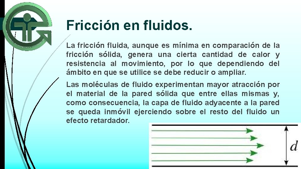 Fricción en fluidos. La fricción fluida, aunque es mínima en comparación de la fricción