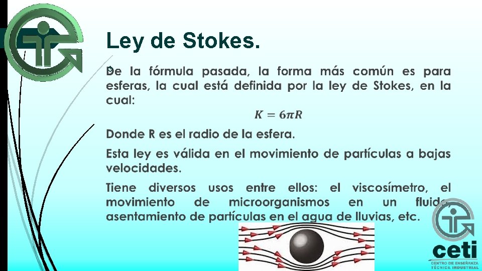 Ley de Stokes. 