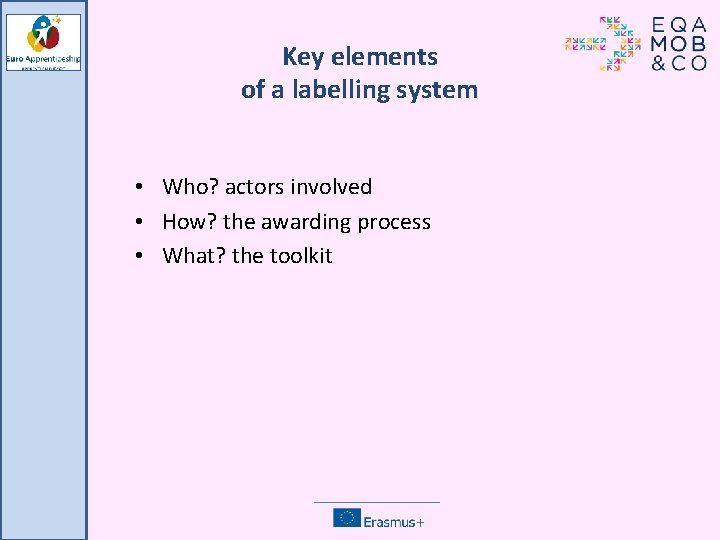 Key elements of a labelling system • Who? actors involved • How? the awarding