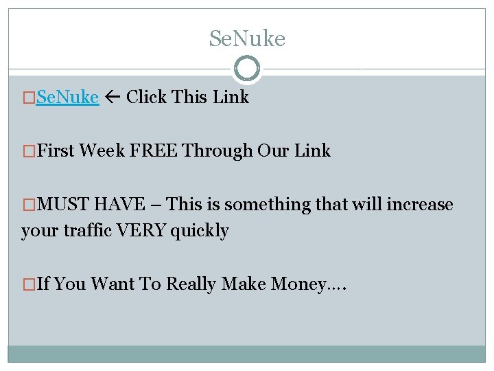 Se. Nuke �Se. Nuke Click This Link �First Week FREE Through Our Link �MUST