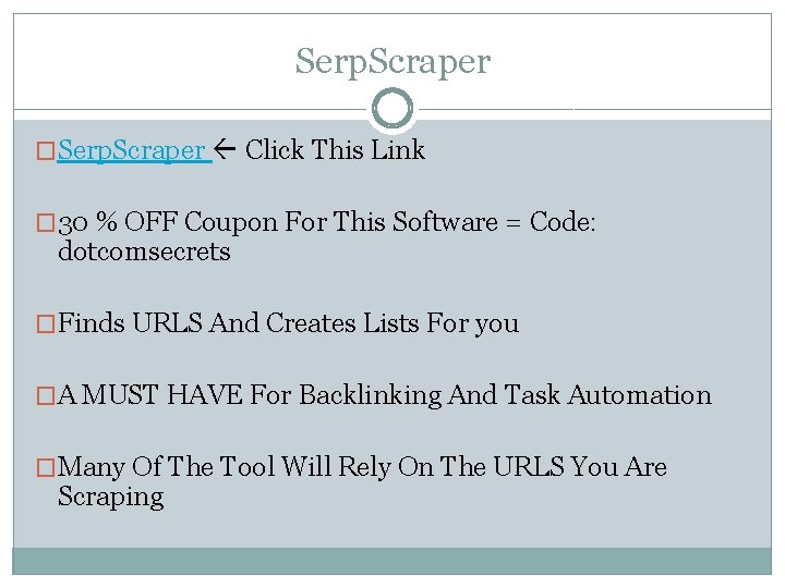 Serp. Scraper �Serp. Scraper Click This Link � 30 % OFF Coupon For This