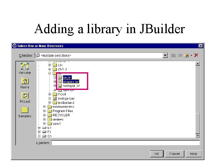 Adding a library in JBuilder 