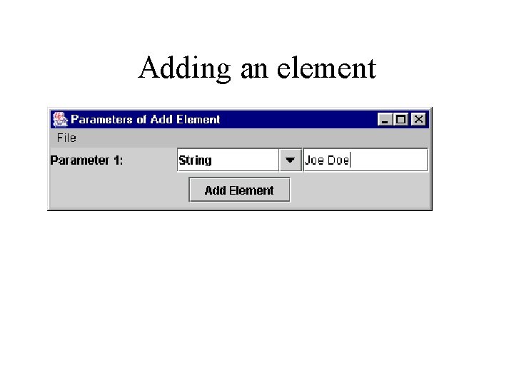 Adding an element 