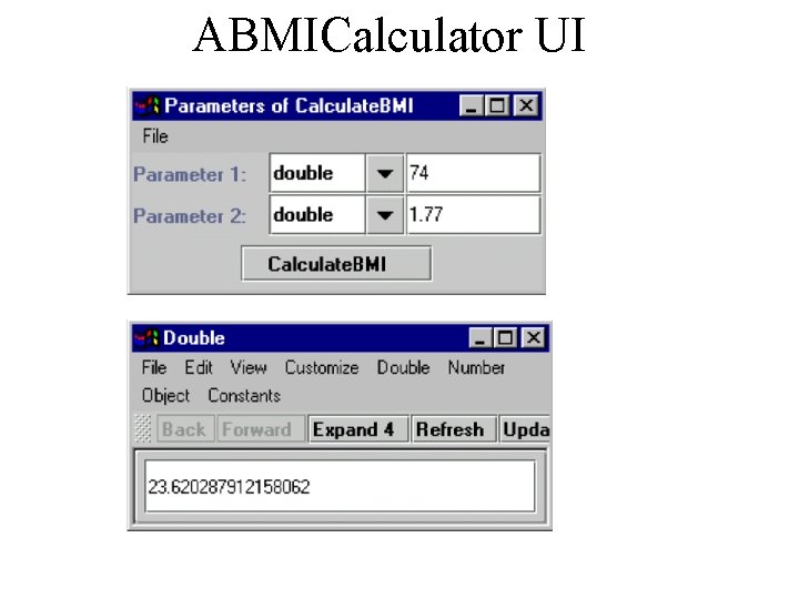 ABMICalculator UI 