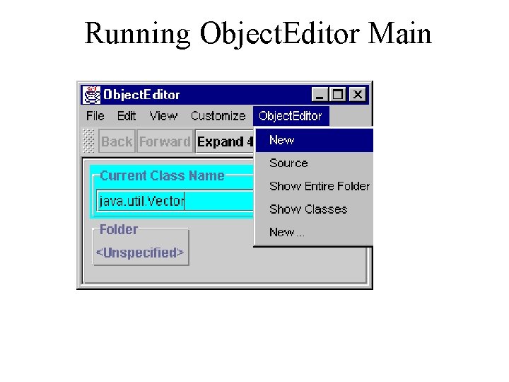 Running Object. Editor Main 