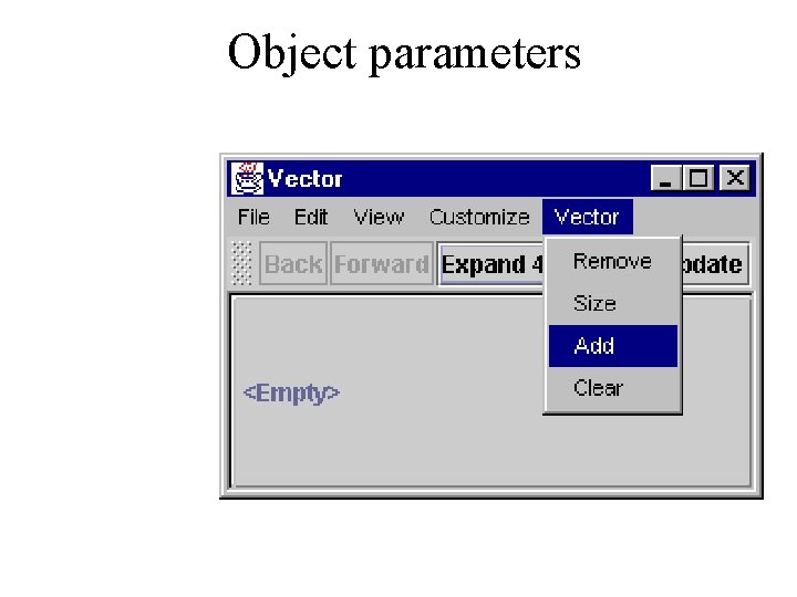 Object parameters 