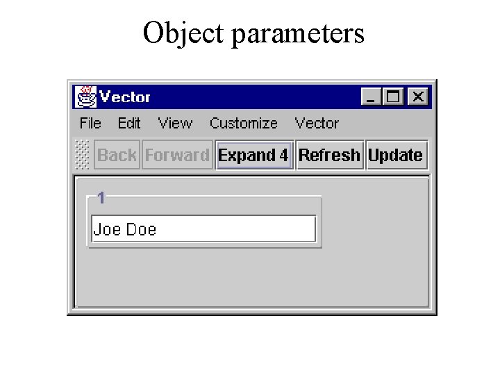Object parameters 