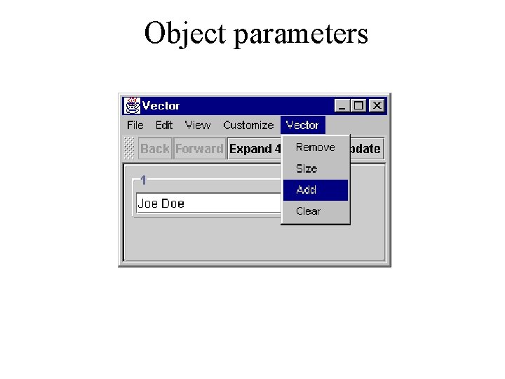 Object parameters 