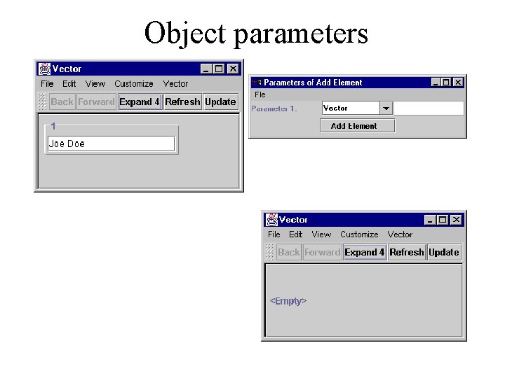 Object parameters 