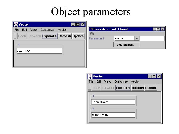 Object parameters 