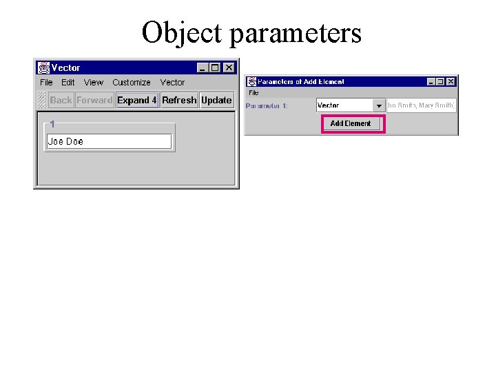 Object parameters 