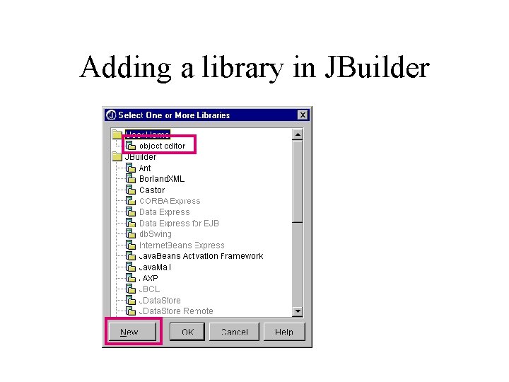 Adding a library in JBuilder 