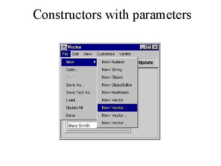 Constructors with parameters 