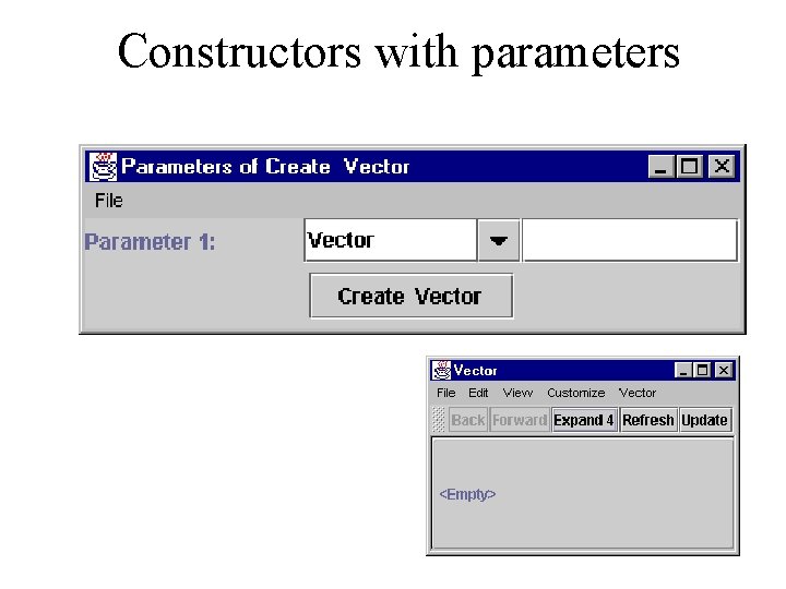 Constructors with parameters 