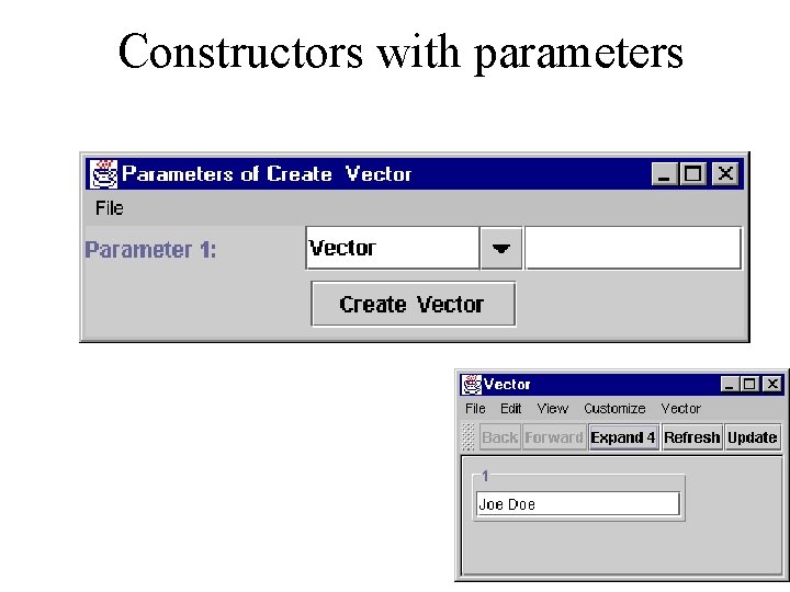 Constructors with parameters 