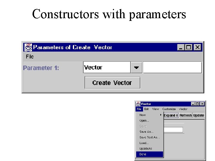 Constructors with parameters 