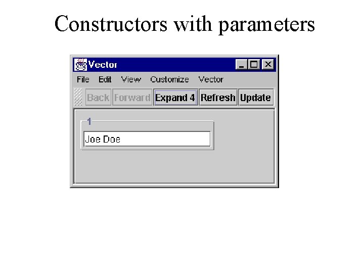 Constructors with parameters 