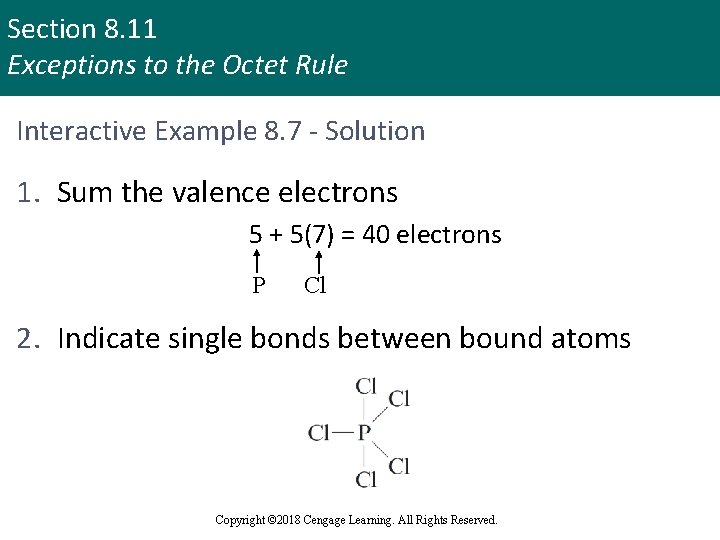 Section 8. 11 Exceptions to the Octet Rule Interactive Example 8. 7 - Solution