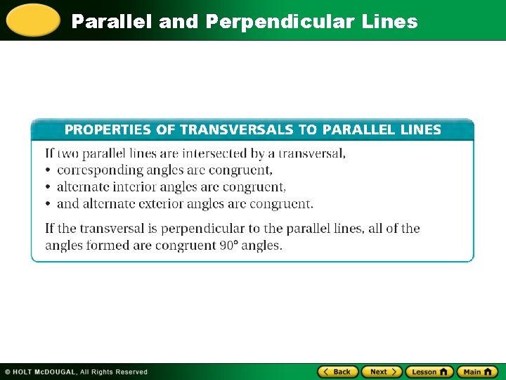 Parallel and Perpendicular Lines 