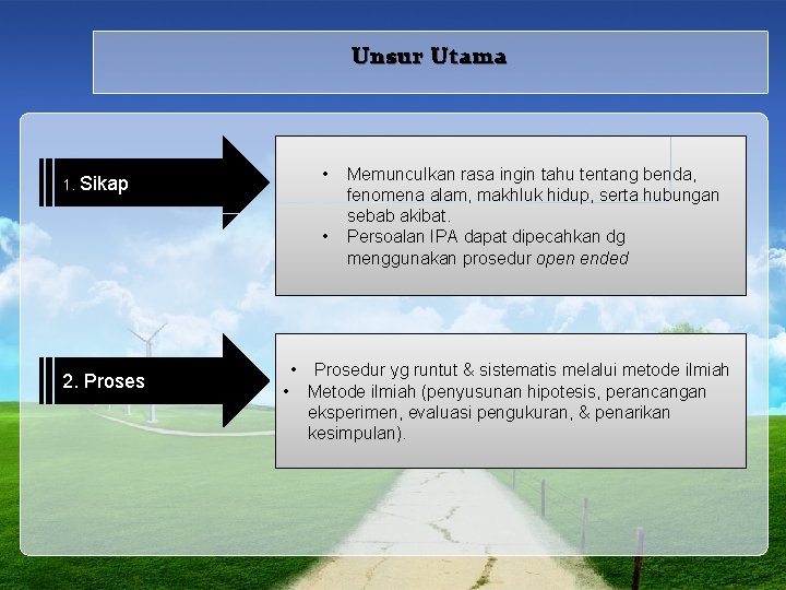 Unsur Utama LOGO • 1. Sikap • 2. Proses • • Memunculkan rasa ingin