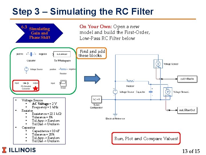 Step 3 – Simulating the RC Filter On Your Own: Open a new model