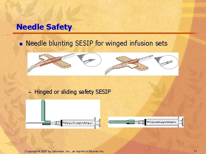 Needle Safety n Needle blunting SESIP for winged infusion sets – Hinged or sliding
