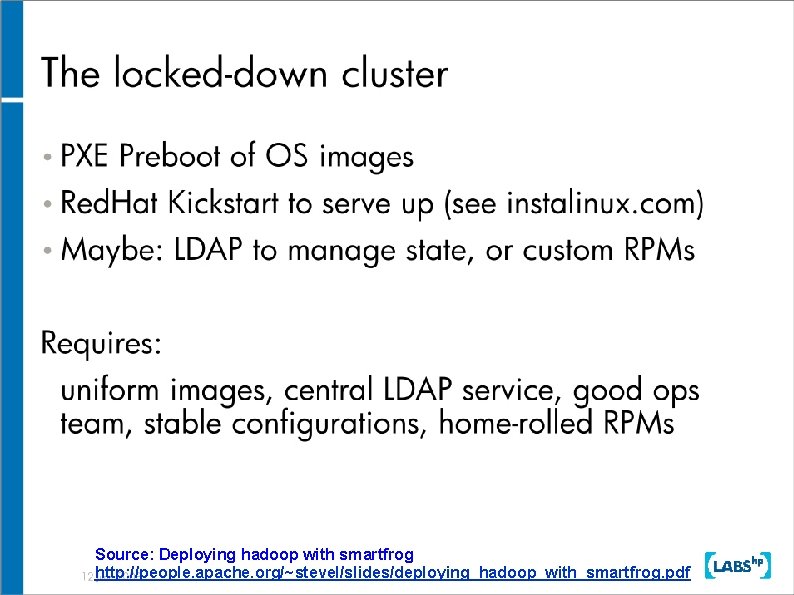 Source: Deploying hadoop with smartfrog http: //people. apache. org/~stevel/slides/deploying_hadoop_with_smartfrog. pdf 