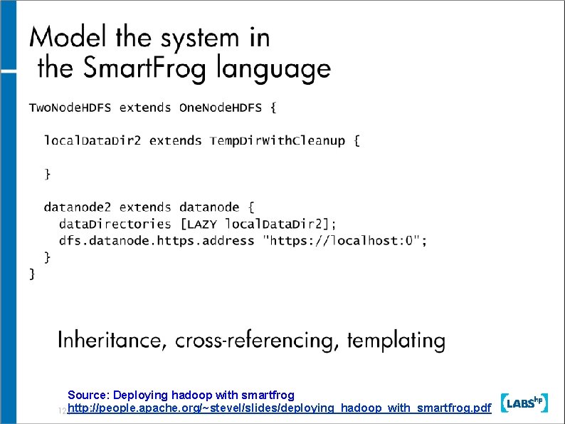 Source: Deploying hadoop with smartfrog http: //people. apache. org/~stevel/slides/deploying_hadoop_with_smartfrog. pdf 